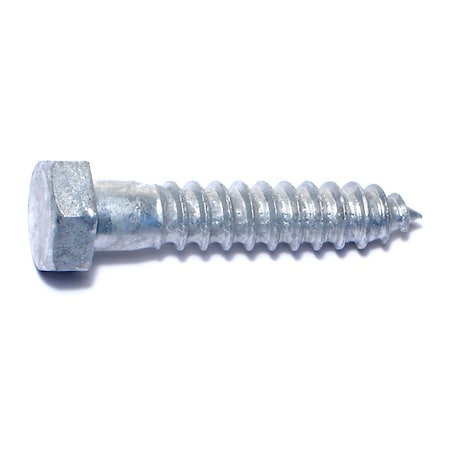 Midwest Fastener Lag Screw, 1/2 in, 2-1/2 in, Steel, Hot Dipped Galvanized Hex Hex Drive, 50 PK 05593